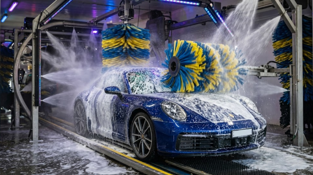 Avoid automatic car washes for luxury cars. The automatic car washes have all the dirt which could damage your car exterior