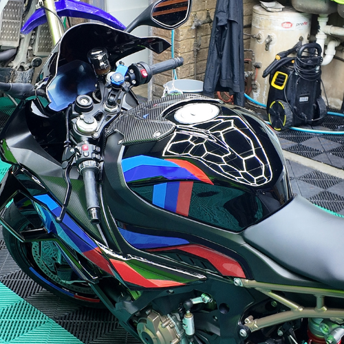 BMW sports motorcycle professionally detailed at Next Car Detail Maddington