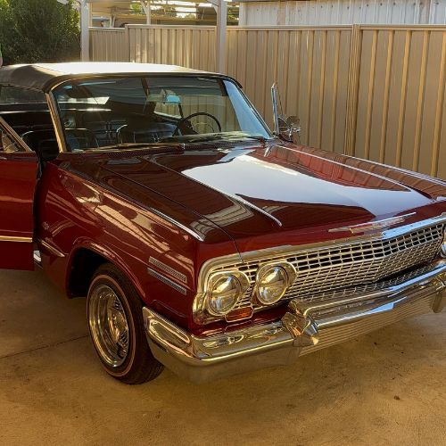 Classic Chevrolet Impala after professional car detailing in Maddington